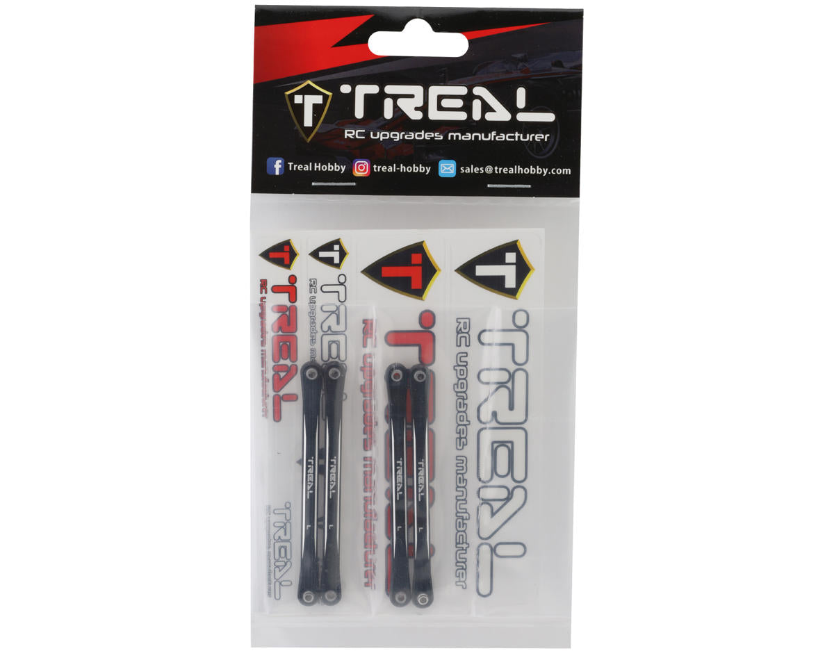 Treal Hobby Losi Mini LMT Aluminum Lower Suspension Links (Black) (4)