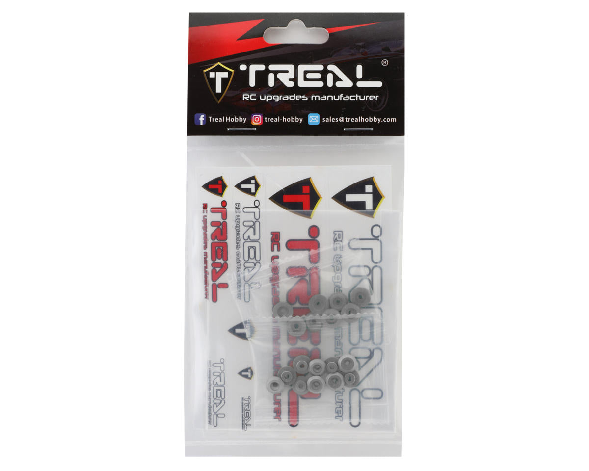 Treal Hobby Losi Mini LMT Aluminum Body Buttons Set (Silver) (10)