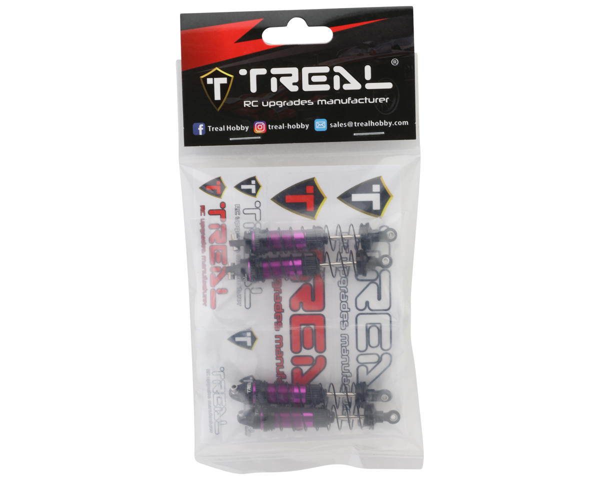 Treal Hobby Losi® Mini LMT 6061 Aluminum Threaded Shock Set (Purple) (4)