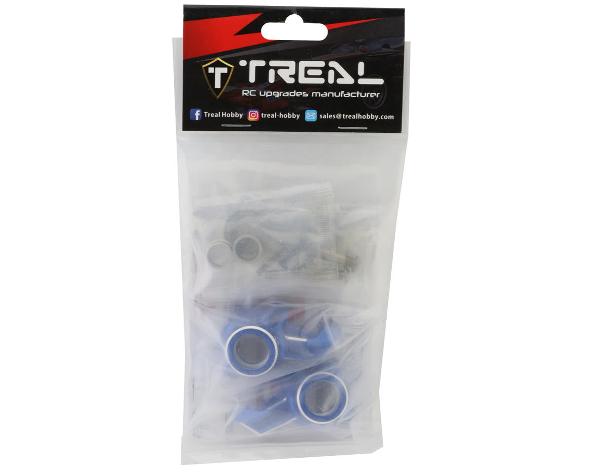 Treal Hobby Front Steering Knuckles for Traxxas Maxx (Blue) (2)
