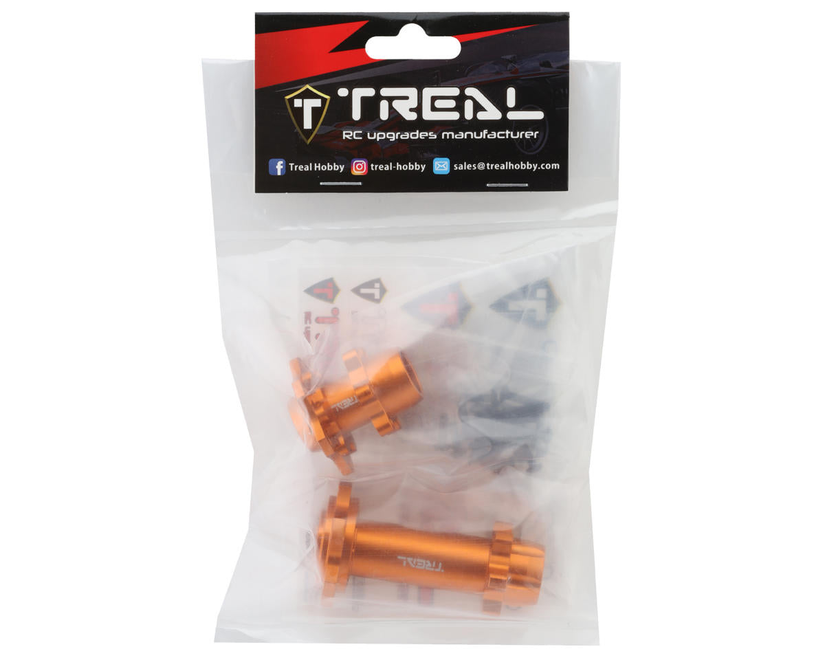 Treal Hobby Promoto CNC Aluminum Front & Rear Hub Set (Orange)