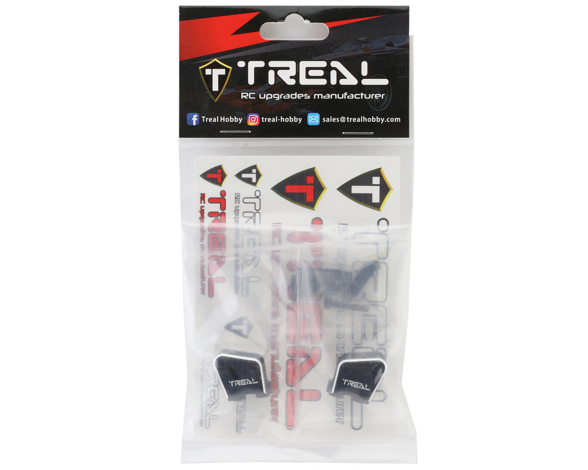 Treal Hobby Axial RBX10 Ryft Aluminum Rear Link Mounts (Black) (2)