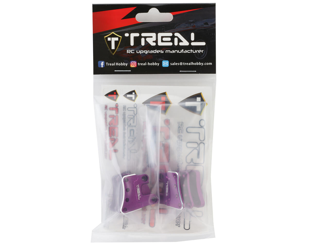 Treal Hobby Axial RBX10 Ryft Aluminum Rear Shock Mounts (Purple) (2) (4-Holes)