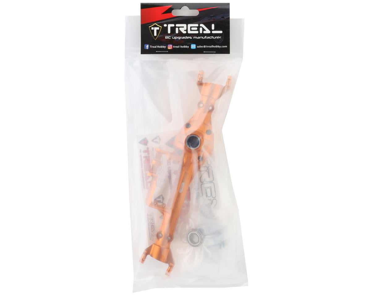 Treal Hobby Axial RBX10 Ryft Aluminum Rear 4WS Axle Housing (Orange)