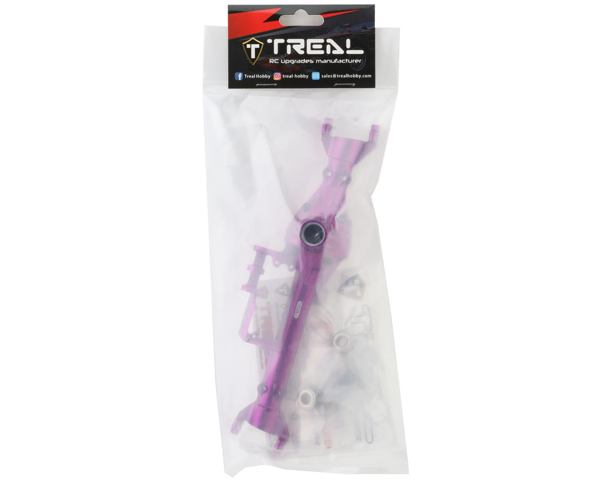 Treal Hobby Axial RBX10 Ryft Aluminum Rear 4WS Axle Housing (Purple)