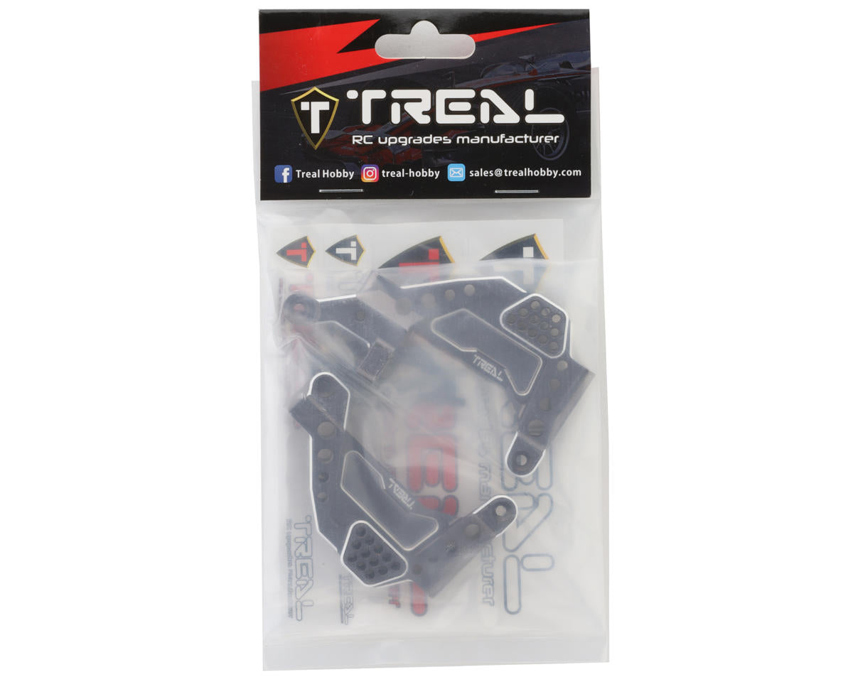 Treal Hobby Axial SCX10 III CNC Aluminum Front Shock Mounts (Grey) (2)