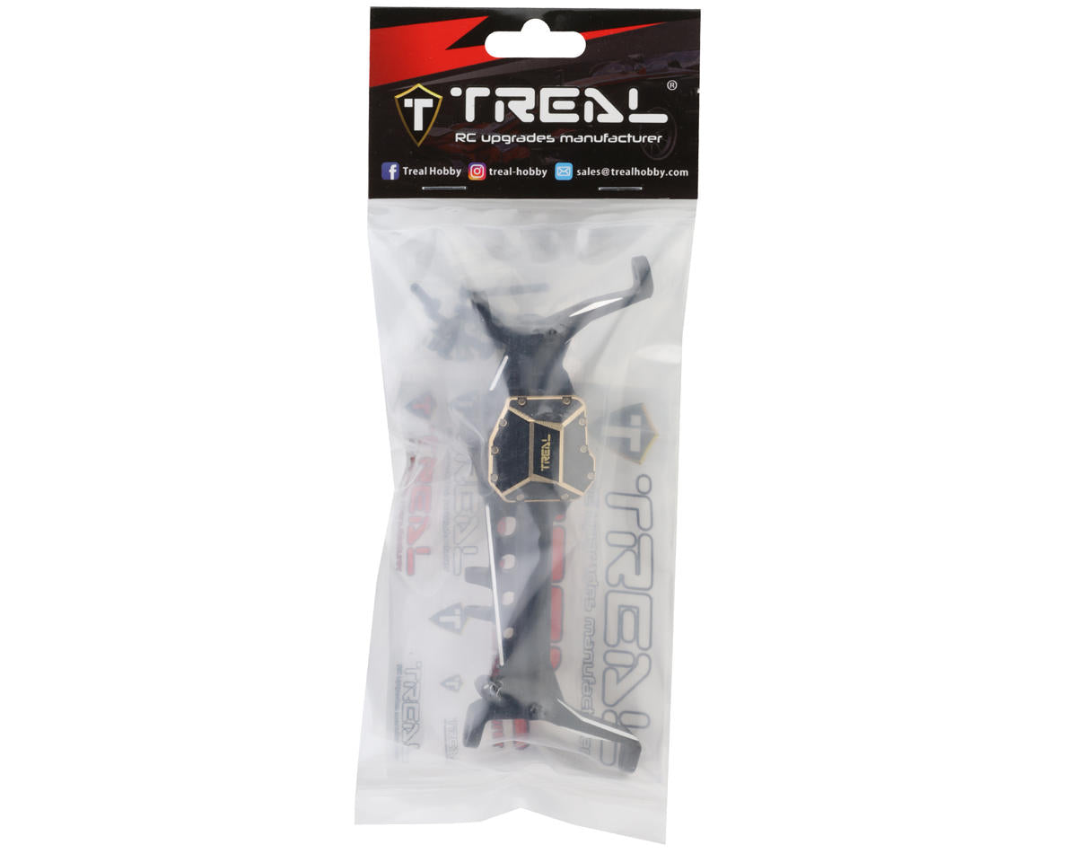 Treal Hobby SCX10 III Aluminum Front Portal Axle w/Brass Differential Cover