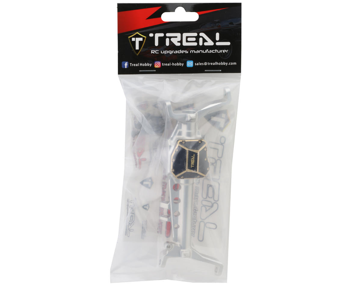 Treal Hobby SCX10 III Aluminum Front Portal Axle w/Brass Differential Cover