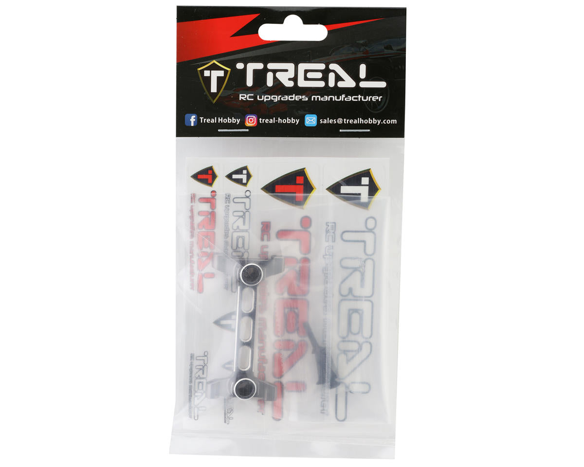 Treal Hobby Axial SCX10 III Aluminum Rear Chassis/Shock Tower Brace (Grey)