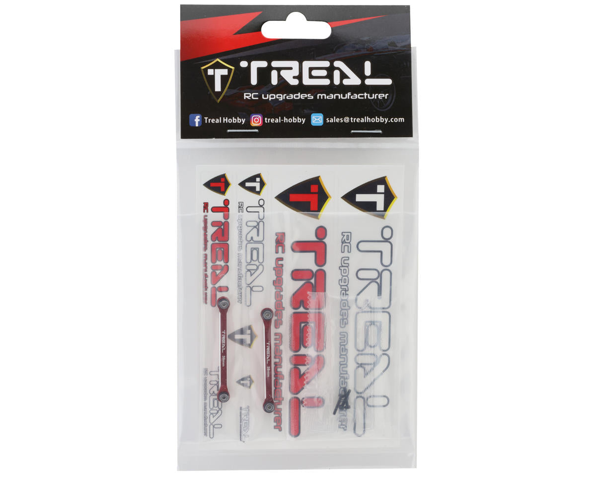 Treal Hobby Axial SCX24 Aluminum 4-Link Conversion (Red) (2) (39mm)