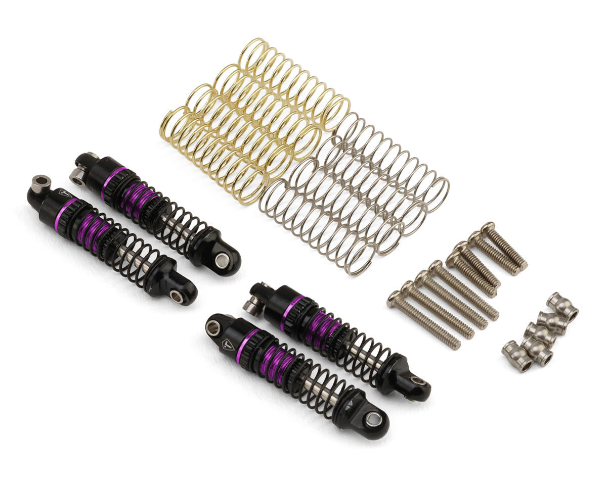 Treal Hobby Axial SCX30 23mm Aluminum Threaded Oil-fillable Shocks (Purple)