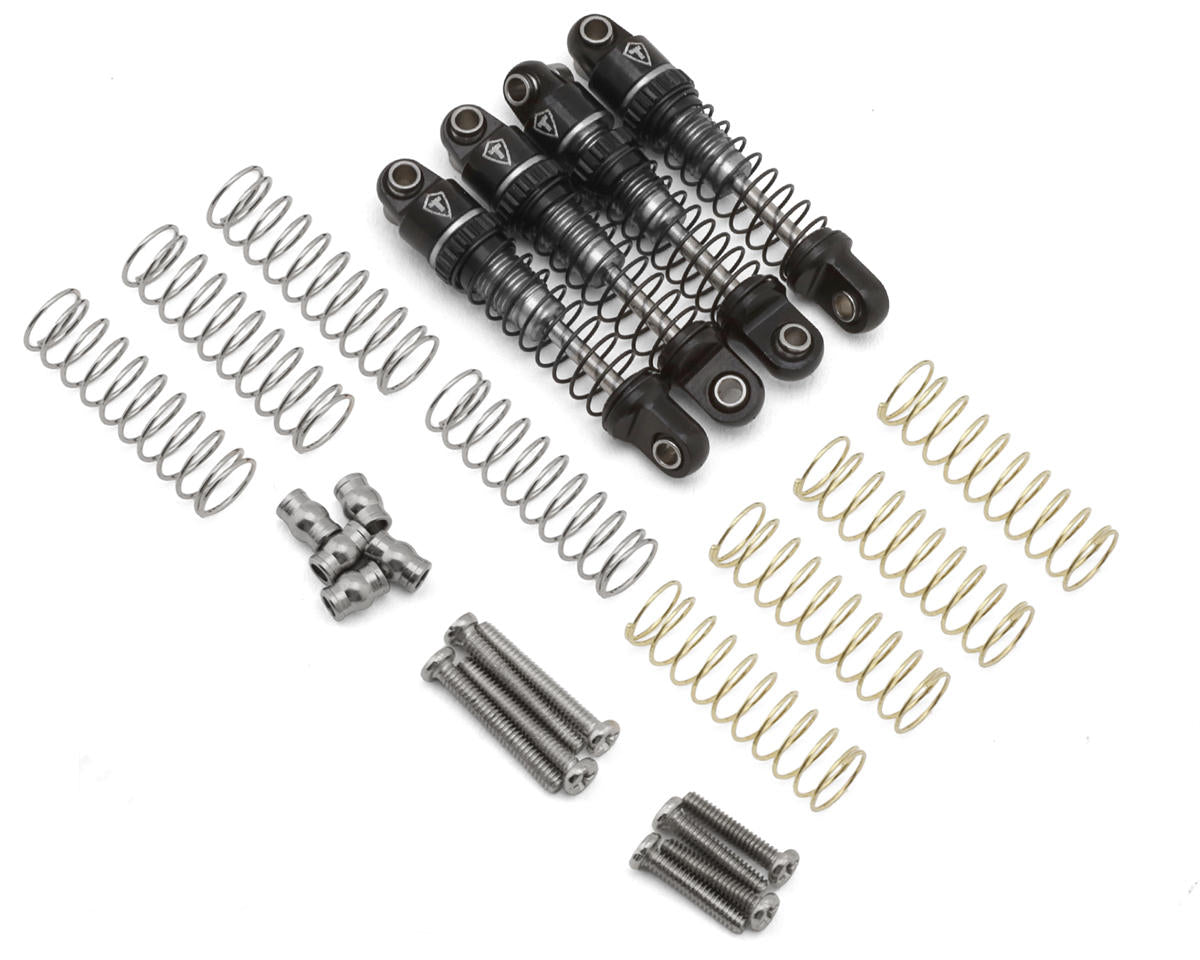 Treal Hobby Axial SCX30 23mm Aluminum Threaded Shocks (Silver) (4)