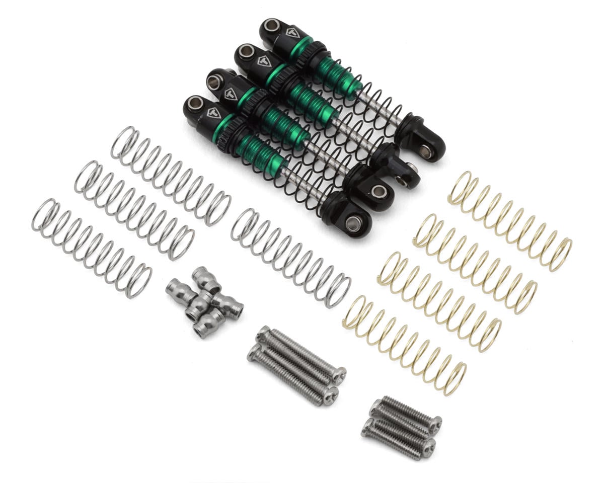Treal Hobby Axial SCX30 26mm Aluminum Threaded Shocks (Green) (4)