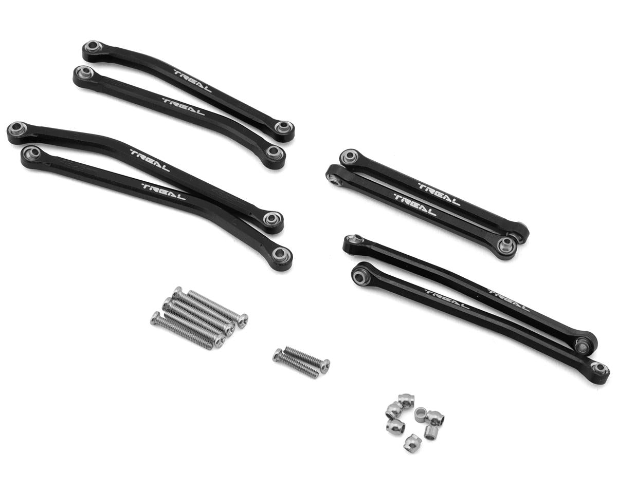 Treal Hobby Axial SCX30 Aluminum High Clearance Suspension Links Set (Black)