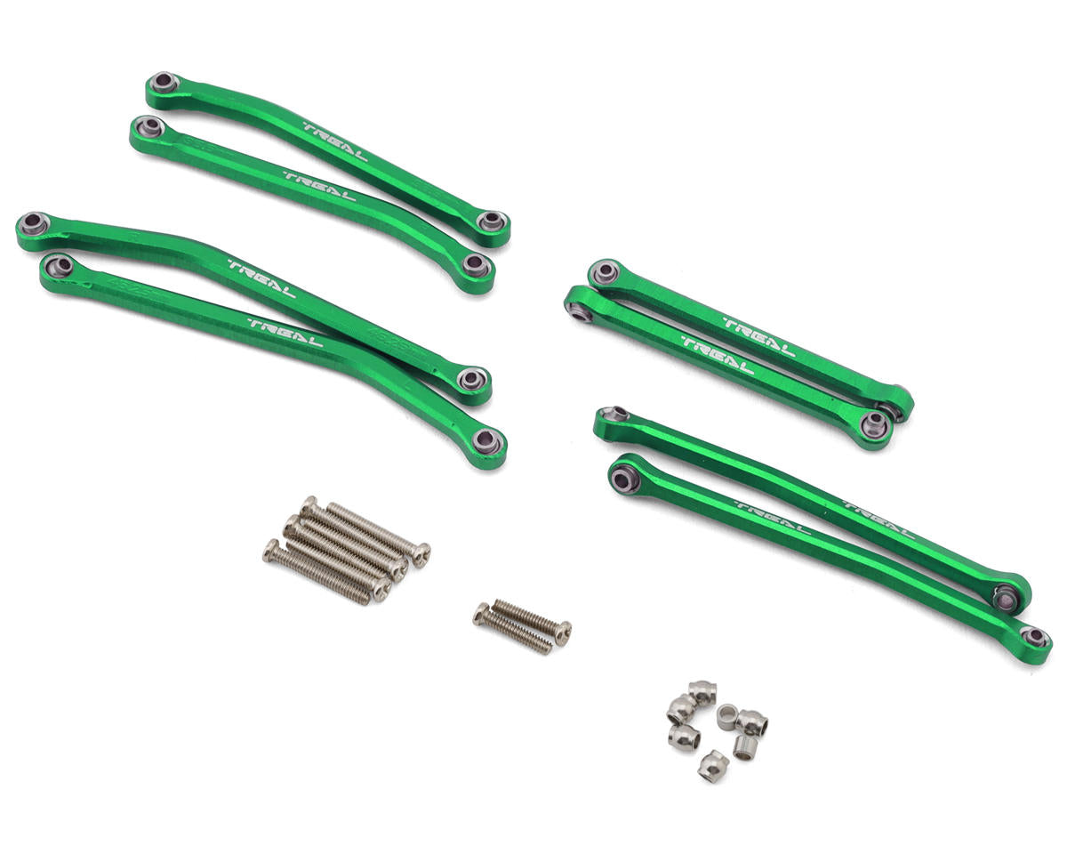Treal Hobby Axial SCX30 Aluminum High Clearance Suspension Links Set (Green)