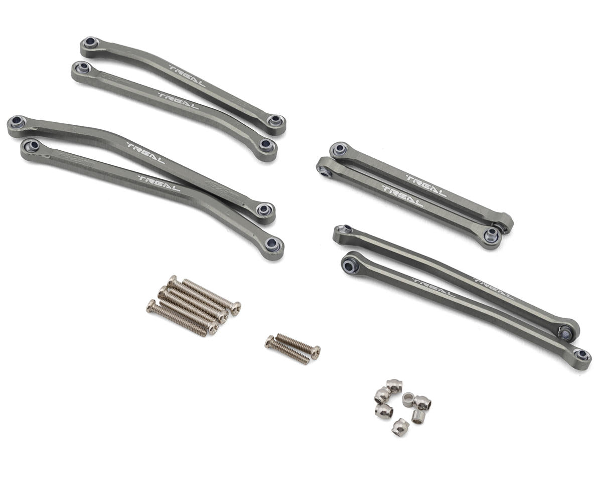 Treal Hobby Axial SCX30 Aluminum High Clearance Suspension Links Set (Grey)