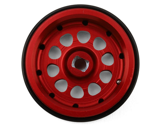 Treal Hobby Type E 0.7" Aluminum Micro Crawler Beadlock Wheels (Red) (4)