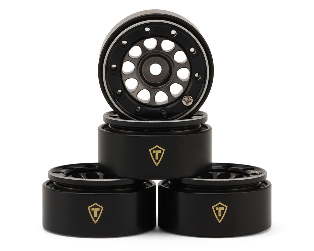 Treal Hobby Type E 0.7" Aluminum Micro Crawler Beadlock Wheels (Titanium) (4)