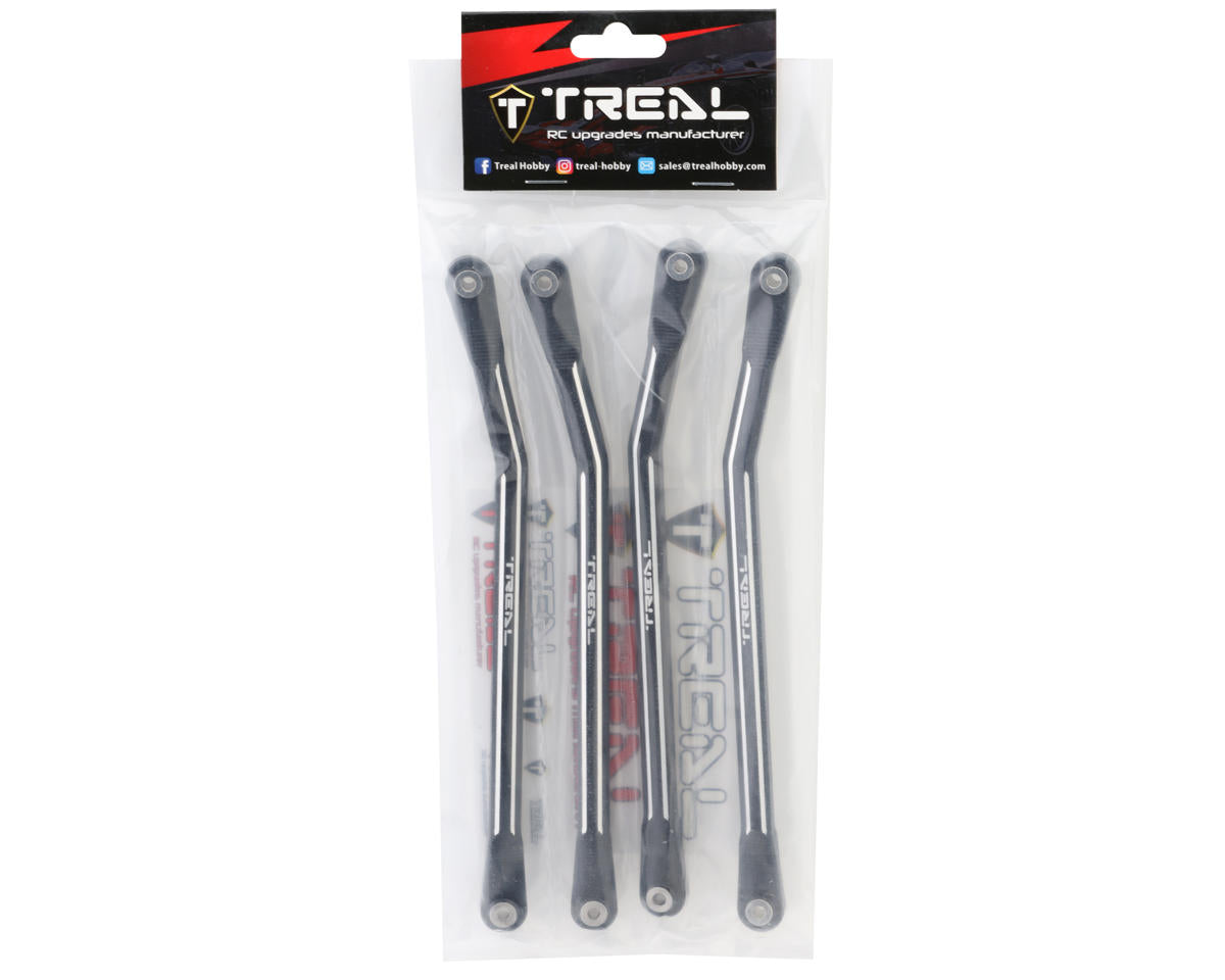 Treal Hobby SCX6 Aluminum High Clearance Link Set (Black) (4)