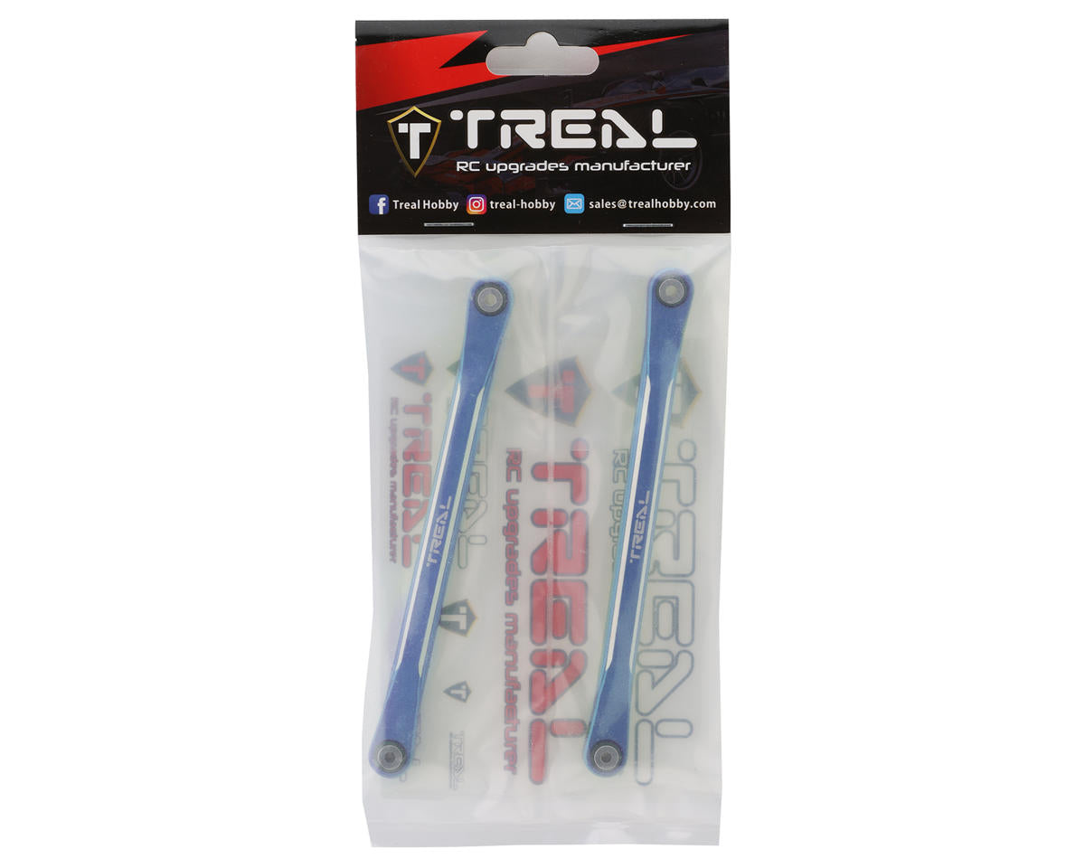 Treal Hobby Aluminum Front Steering Links for Traxxas Sledge (Blue) (2)