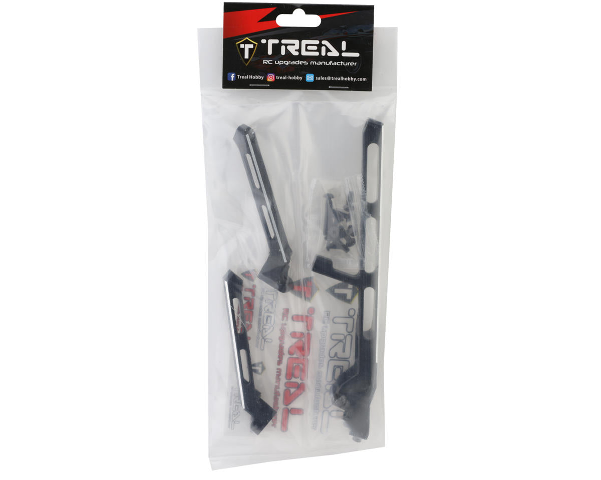 Treal Hobby Aluminum Rear Chassis Brace & Towers Set for Traxxas Sledge (Black)
