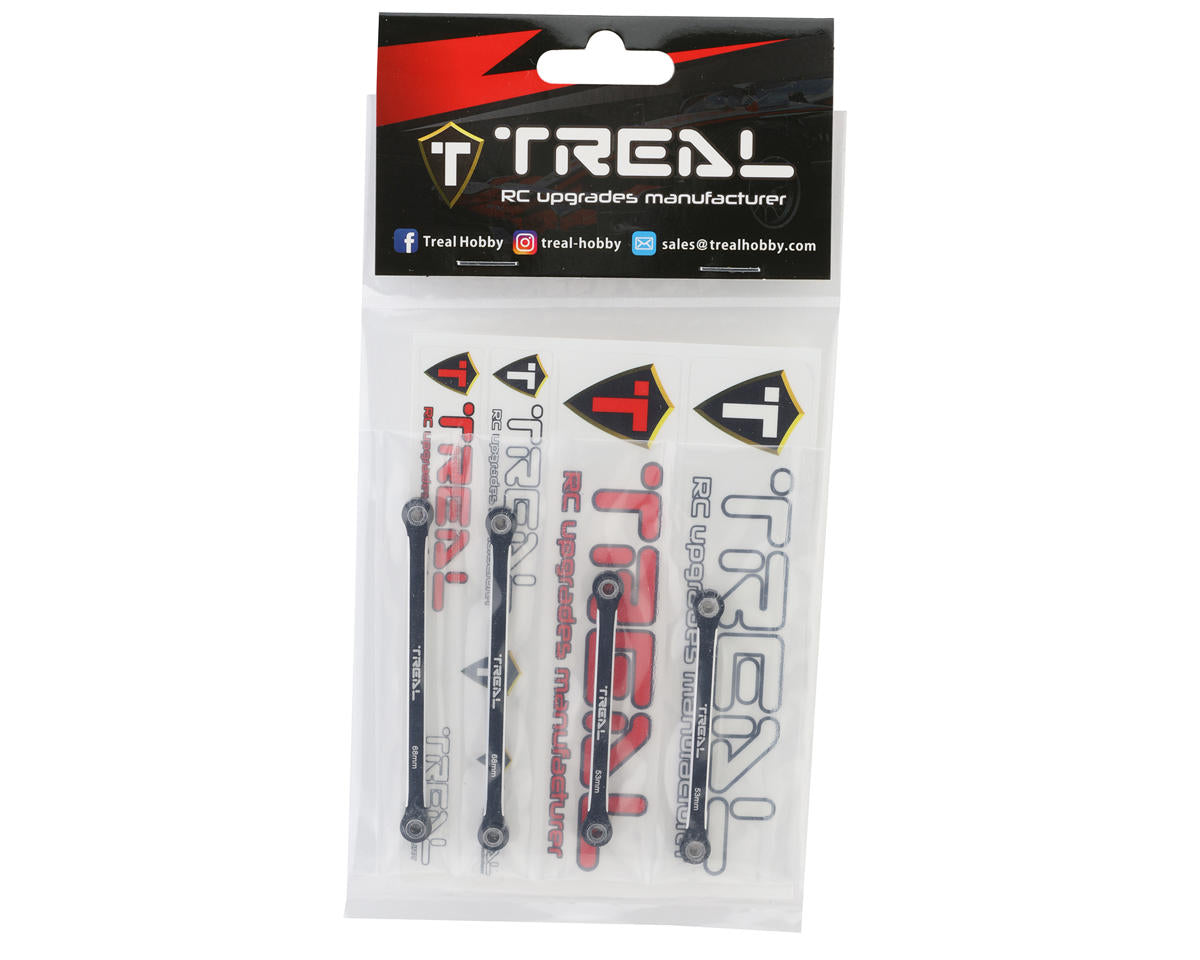 Treal Hobby Aluminum Lower Suspension Links for Traxxas TRX-4M (Black) (4)
