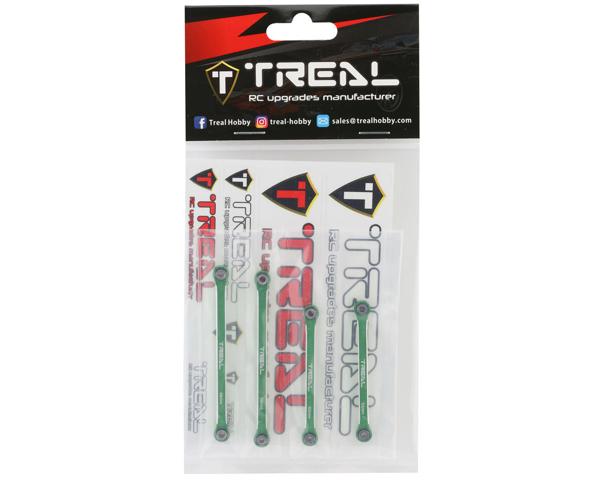 Treal Hobby Aluminum Lower Suspension Links for Traxxas TRX-4M (Green) (4)