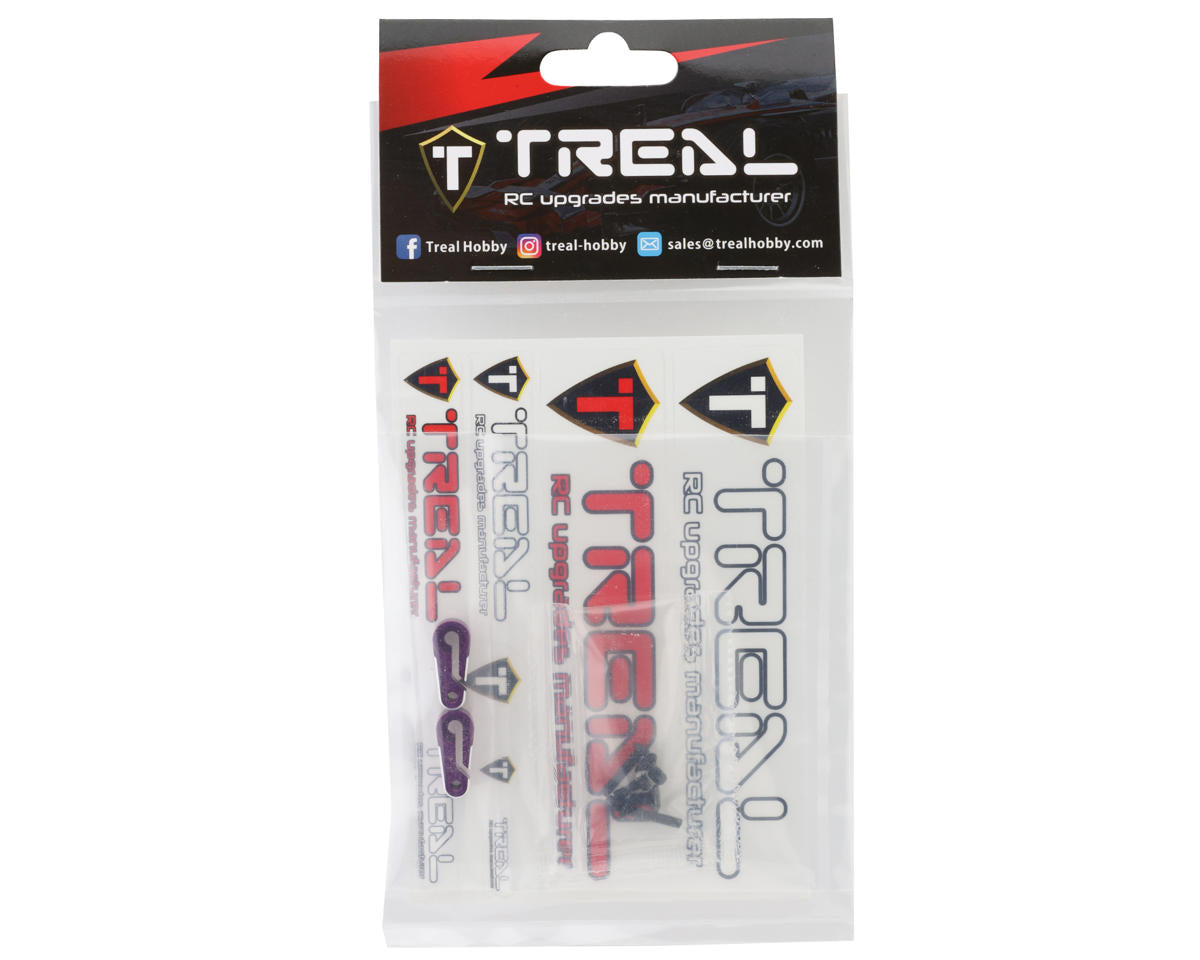 Treal Hobby Aluminum Clamping Servo Horns for Traxxas TRX-4M (Purple) (2) (25T)