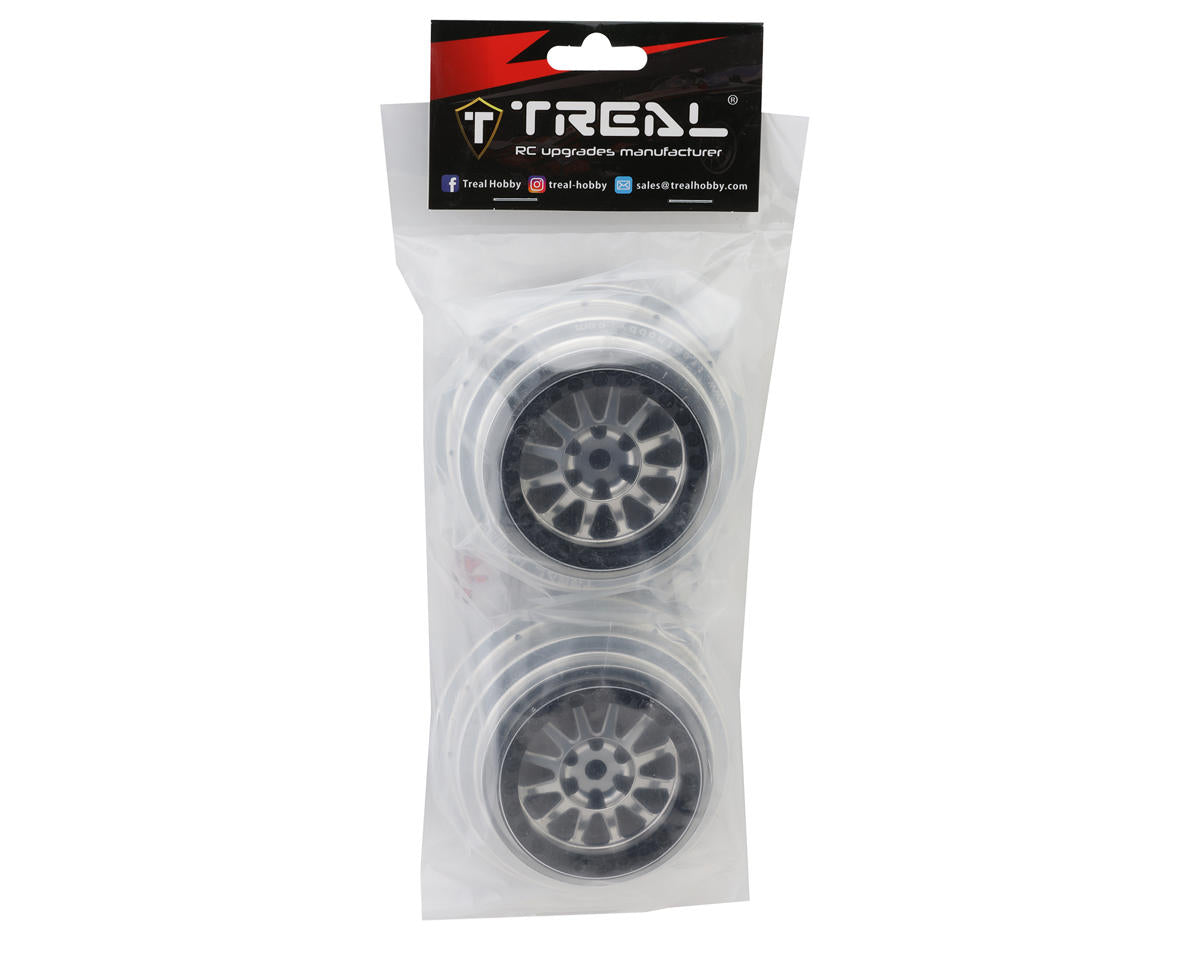 Treal Hobby Type A Aluminum Beadlock Wheels for Traxxas® UDR® (Silver/Black) (2)