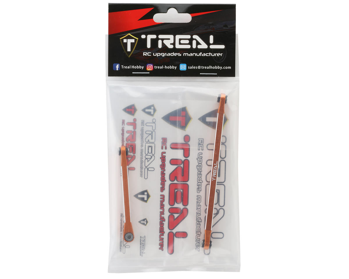 Treal Hobby Axial UTB18 Aluminum Front Steering Linkage Set (Orange)