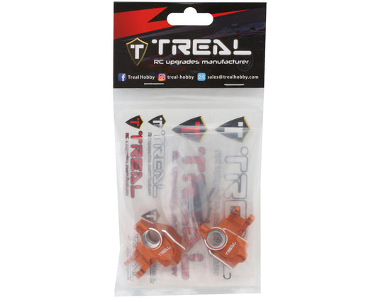 Treal Hobby Axial UTB18 Aluminum Steering Knuckles/Portal Covers (Orange) (2)