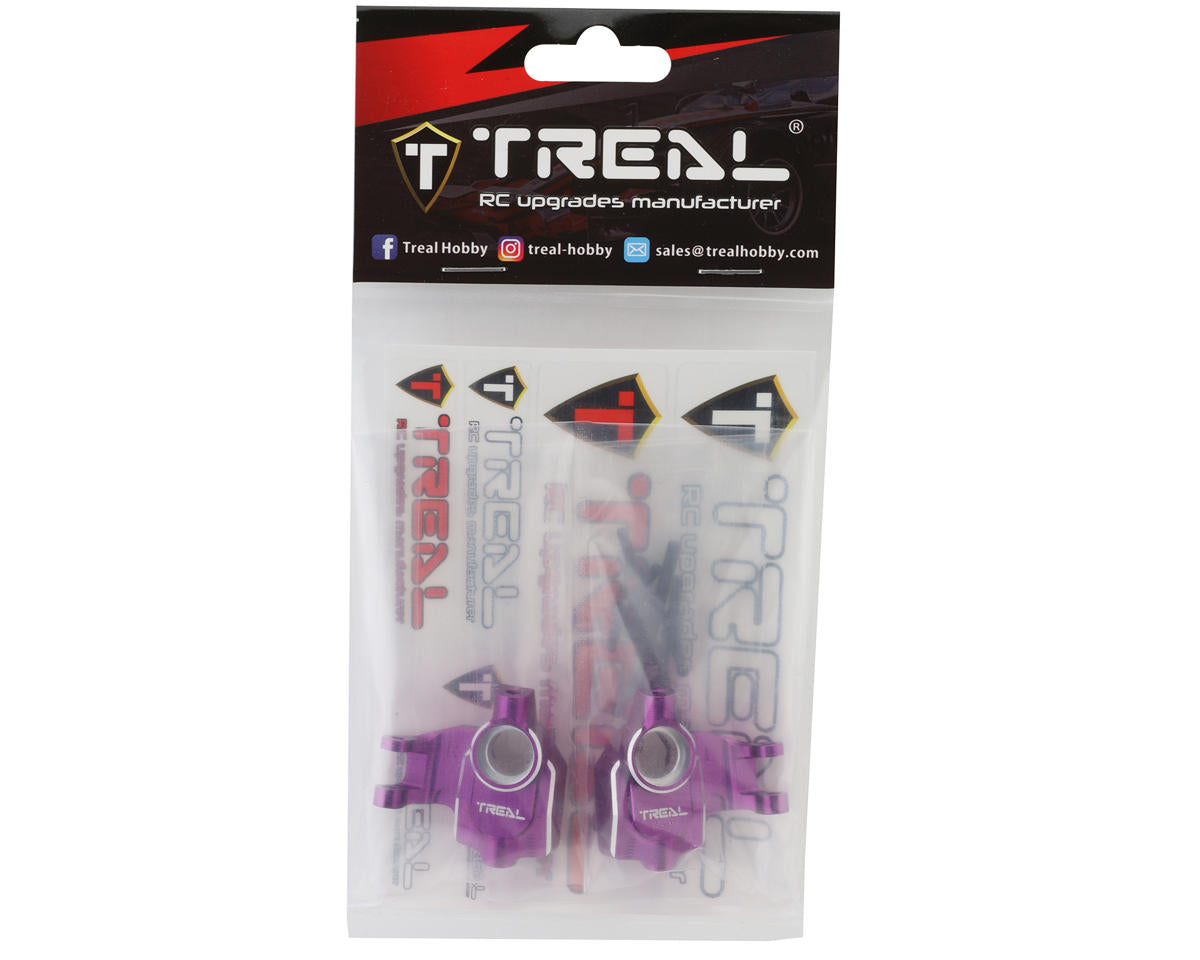 Treal Hobby Axial UTB18 Aluminum Steering Knuckles/Portal Covers (Purple) (2)