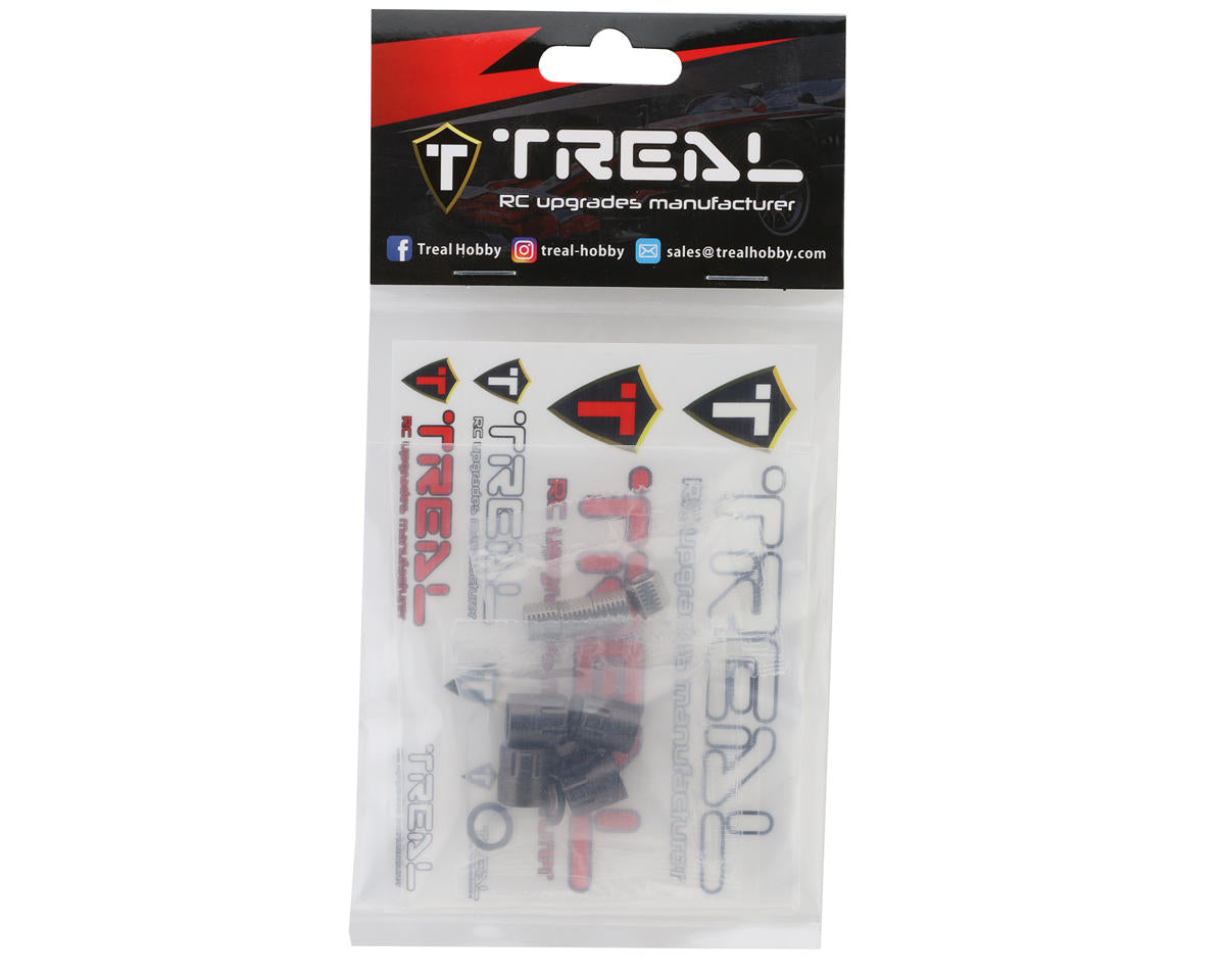 Treal Hobby 1.9" Scale 4mm Wheel Center Caps (Titanium) (4)