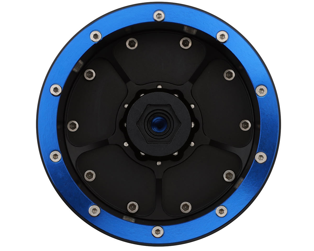 Treal Hobby 2.6" Aluminum Beadlock Monster Truck Wheels (Blue/Black) (2)