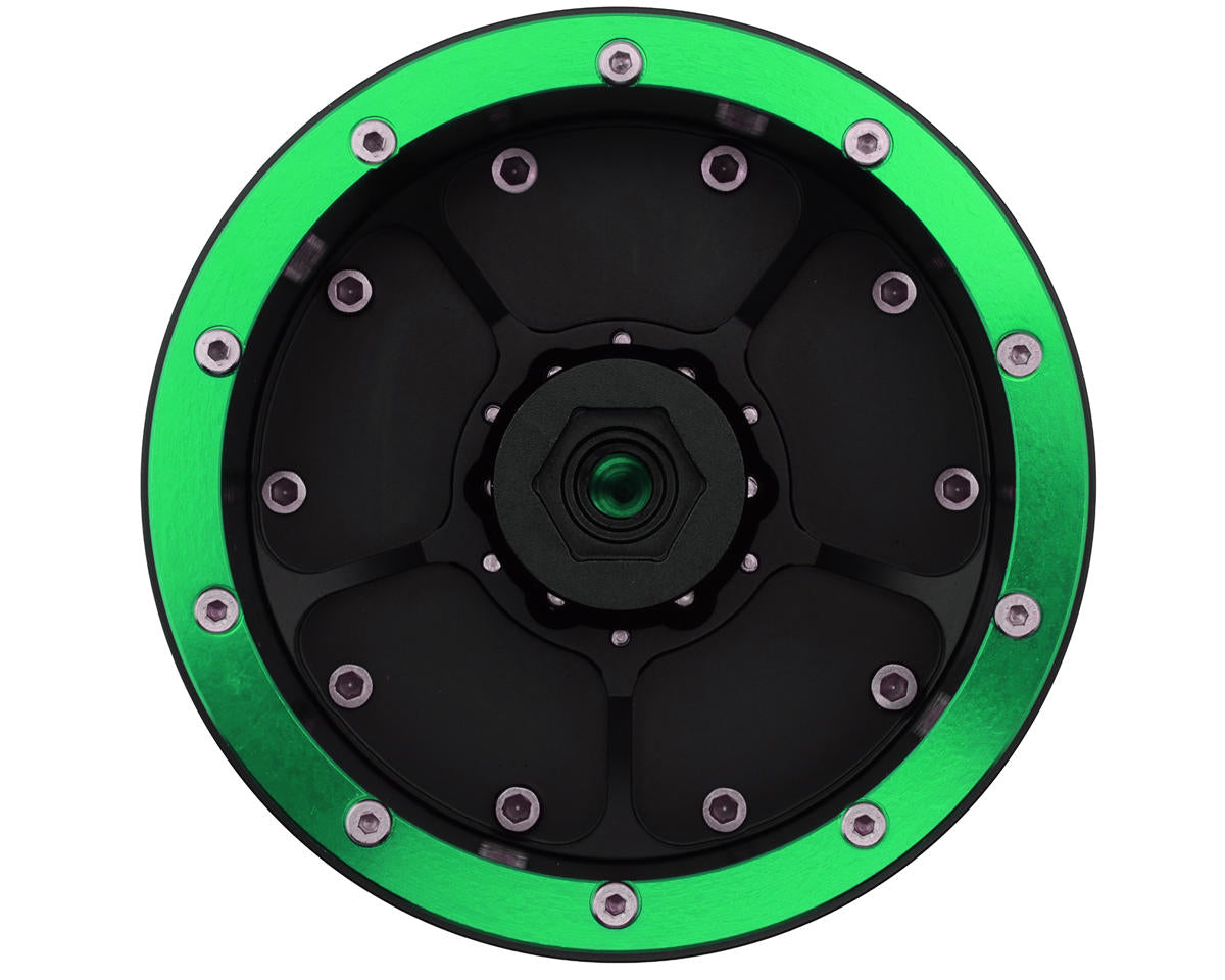 Treal Hobby 2.6" Aluminum Beadlock Monster Truck Wheels (Green/Black) (2)