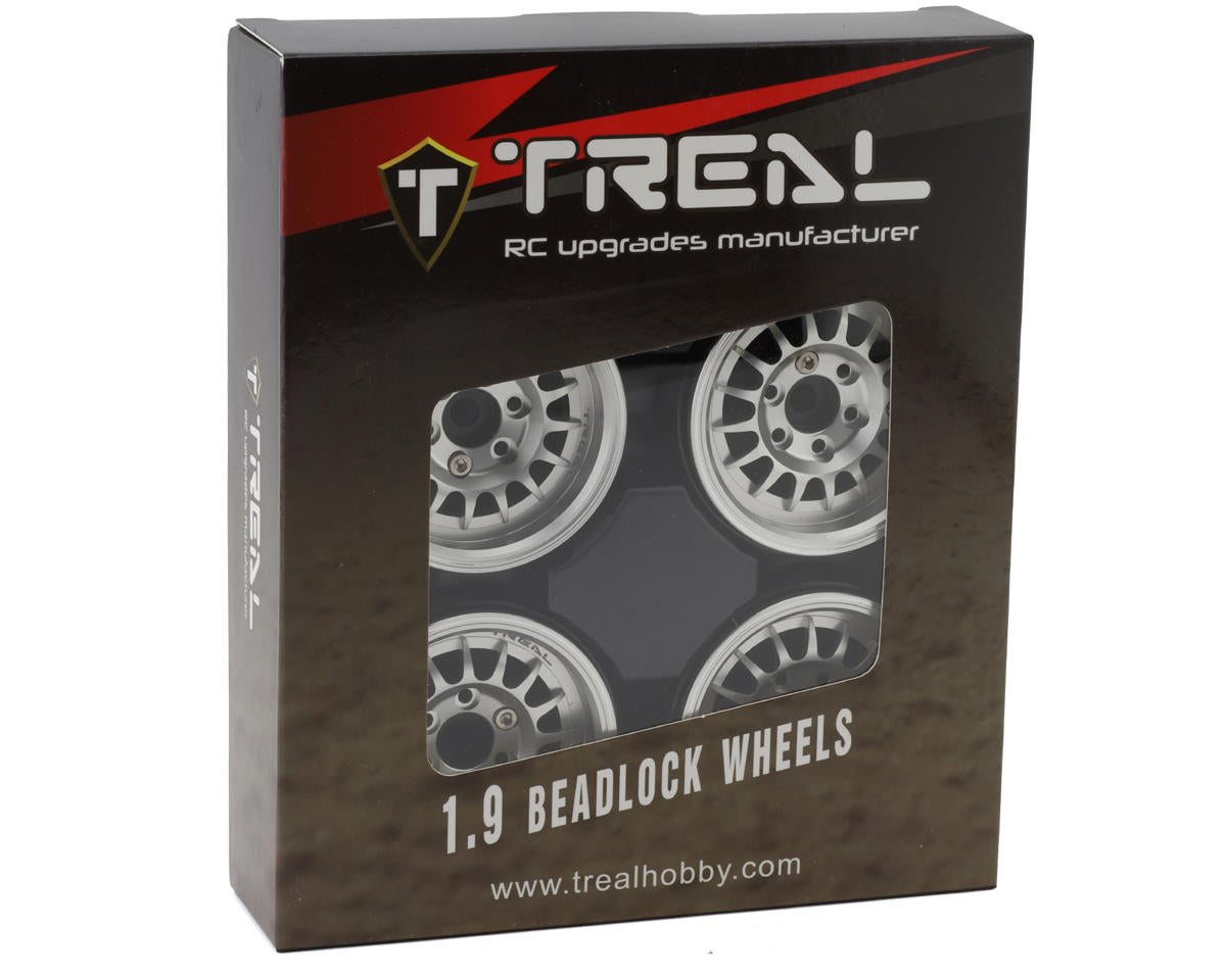 Treal Hobby Type N 1.9" Multi-Spoke Beadlock Wheels (Silver) (4)