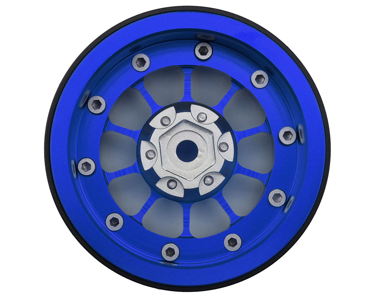 Treal Hobby 2.2" Type-A Aluminum 1/10 Rock Crawler Beadlock Wheels (Blue)