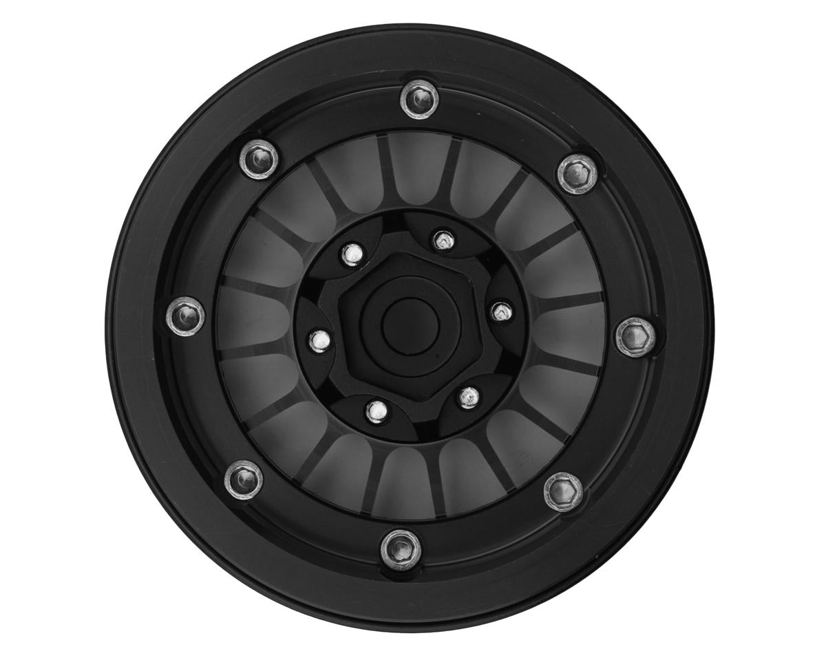 Treal Hobby 1.9" Type-J Multi-Spoke Aluminum Crawler Beadlock Wheels (Black)