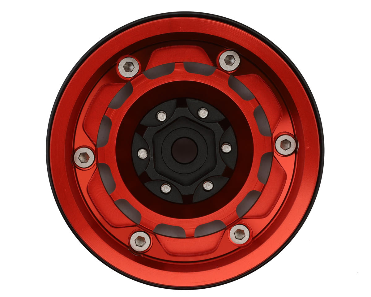 Treal Hobby 1.9" Type-M Aluminum Crawler Beadlock Wheels (Red)