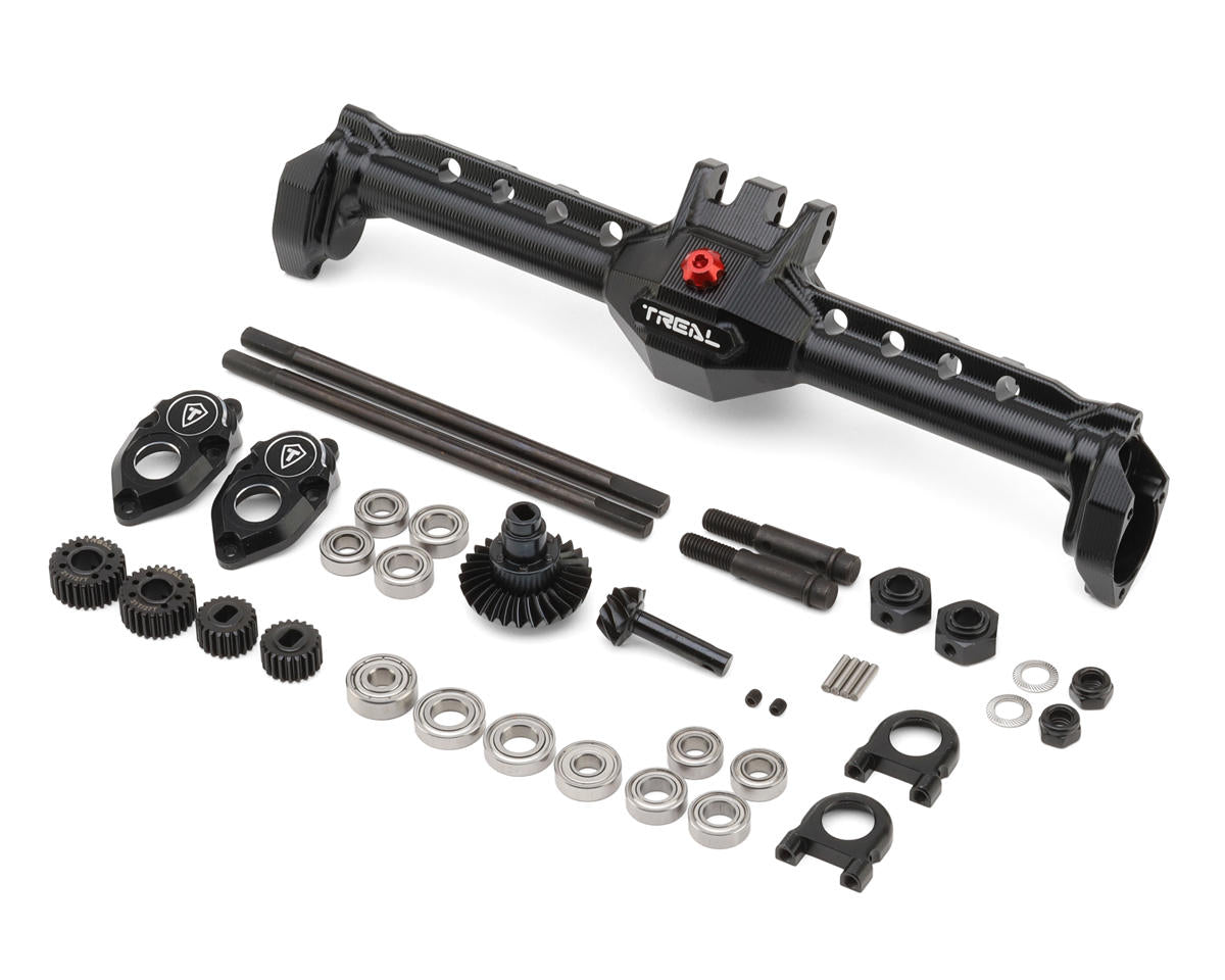 Treal Hobby Vanquish H10 Optic 7075 Aluminum Rear Portal Axle Kit (Black)