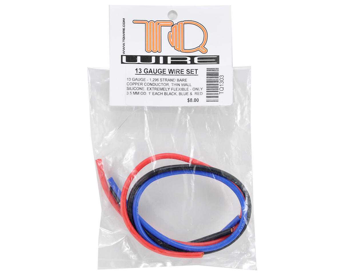TQ Wire Silicone Wire Kit (Black, Red & Blue) (1' Each) (13AWG)