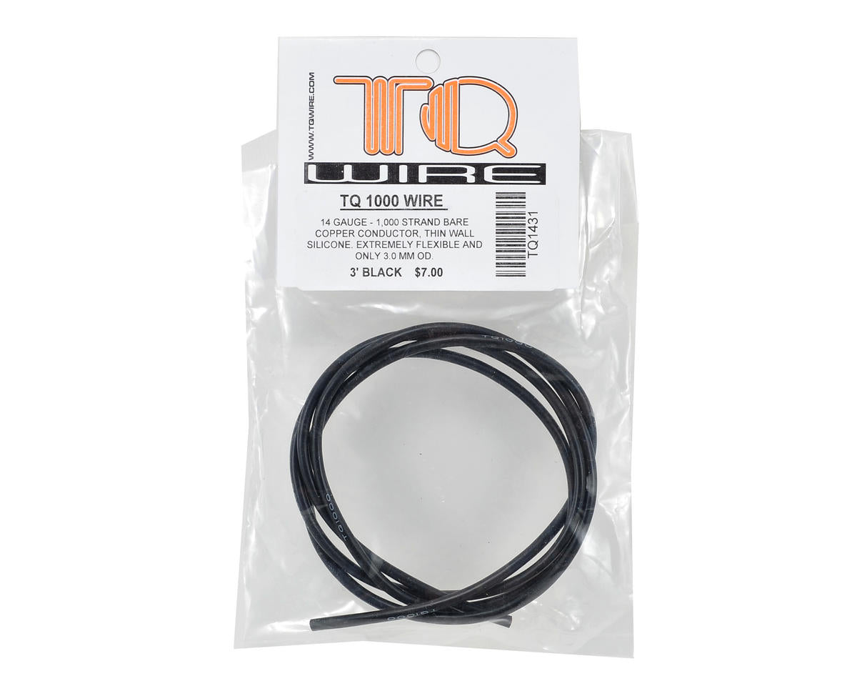 TQ Wire Silicone Wire (Black) (3') (14AWG)