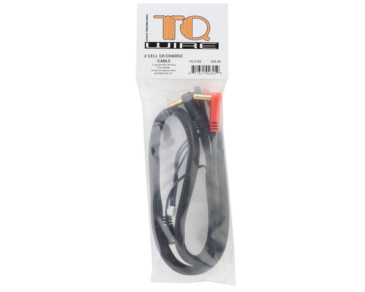 TQ Wire Strain Relief 2S Charge Cable w/5mm Bullet Connector