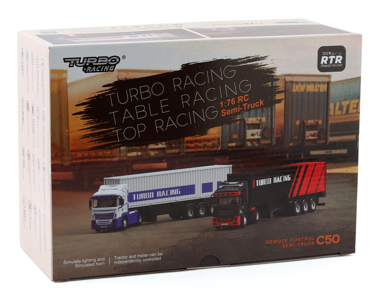Turbo Racing C-50 1/76 RTR Electric 4WD Micro Semi Truck (White)