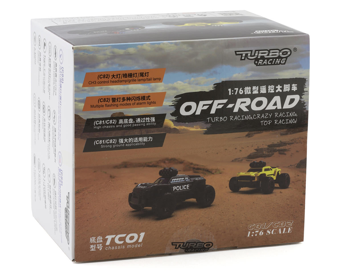 Turbo Racing C81 1/76 RTR Electric 2WD Micro Off-Road RC Car (Yellow)