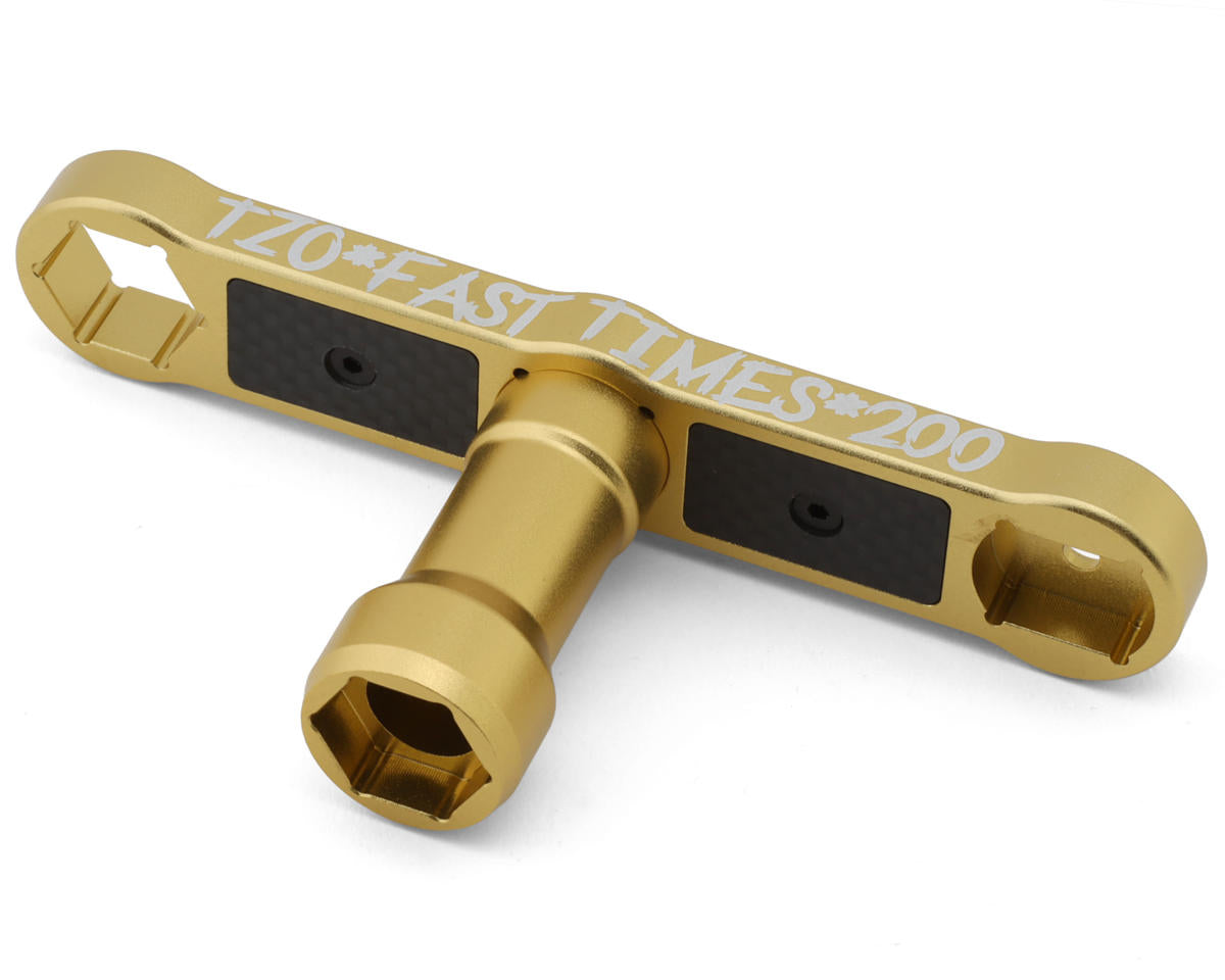 TZO Tires TZO Fast Times Aluminum 2-Stage 17mm Wheel Wrench (Gold)