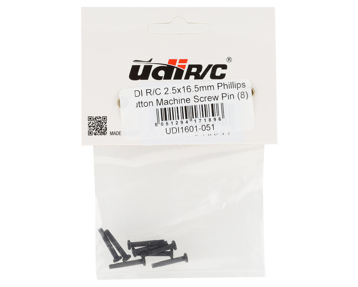 UDI RC 2.5x16.5mm Phillips Button Machine Screw Pin (8)