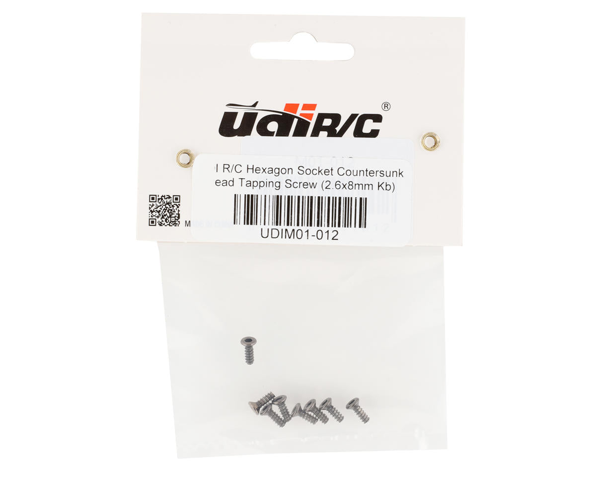 UDI RC 2.6x8mm Flat Head Self-Tapping Screws (8)