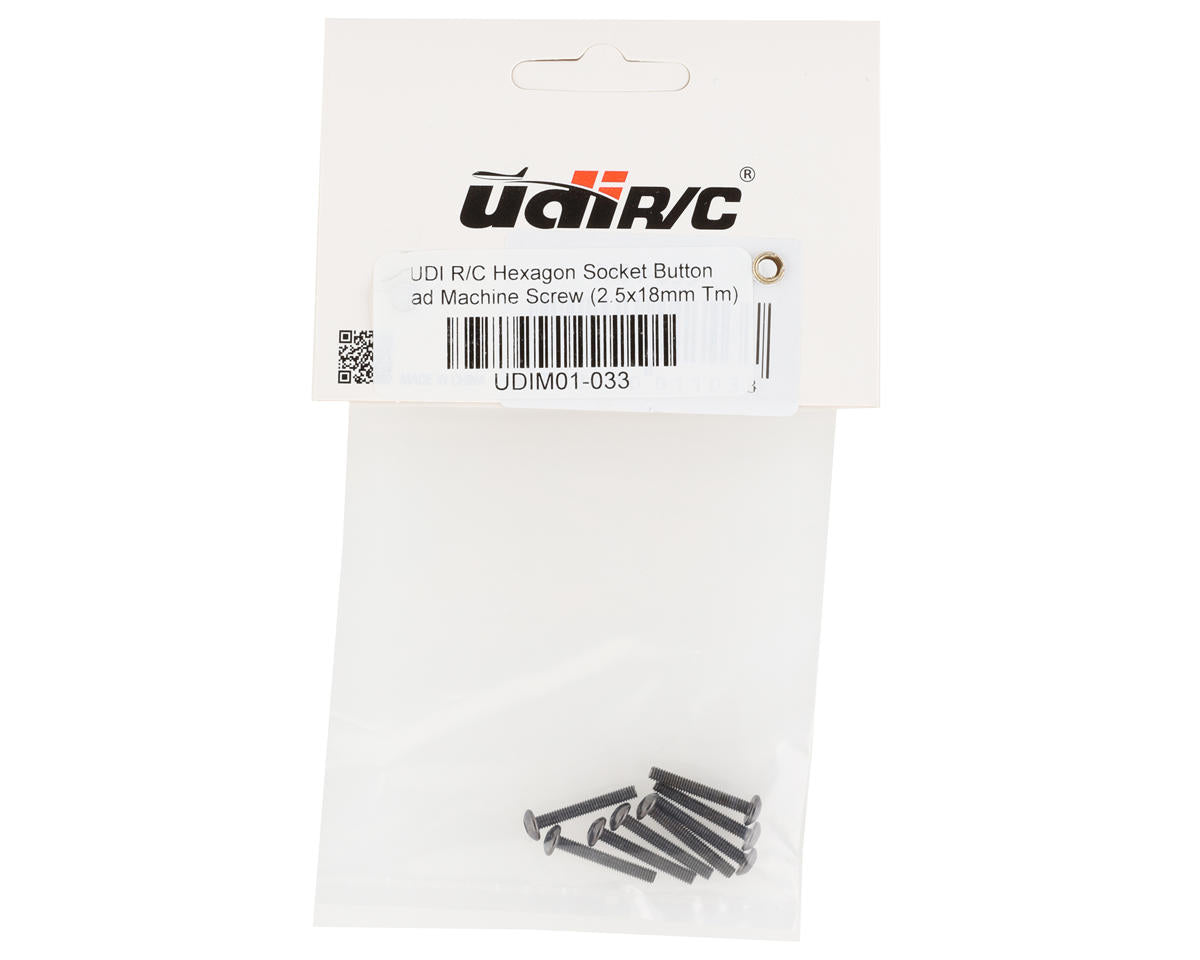 UDI RC 2.5x18mm Steering Link Button Head Screws (8)