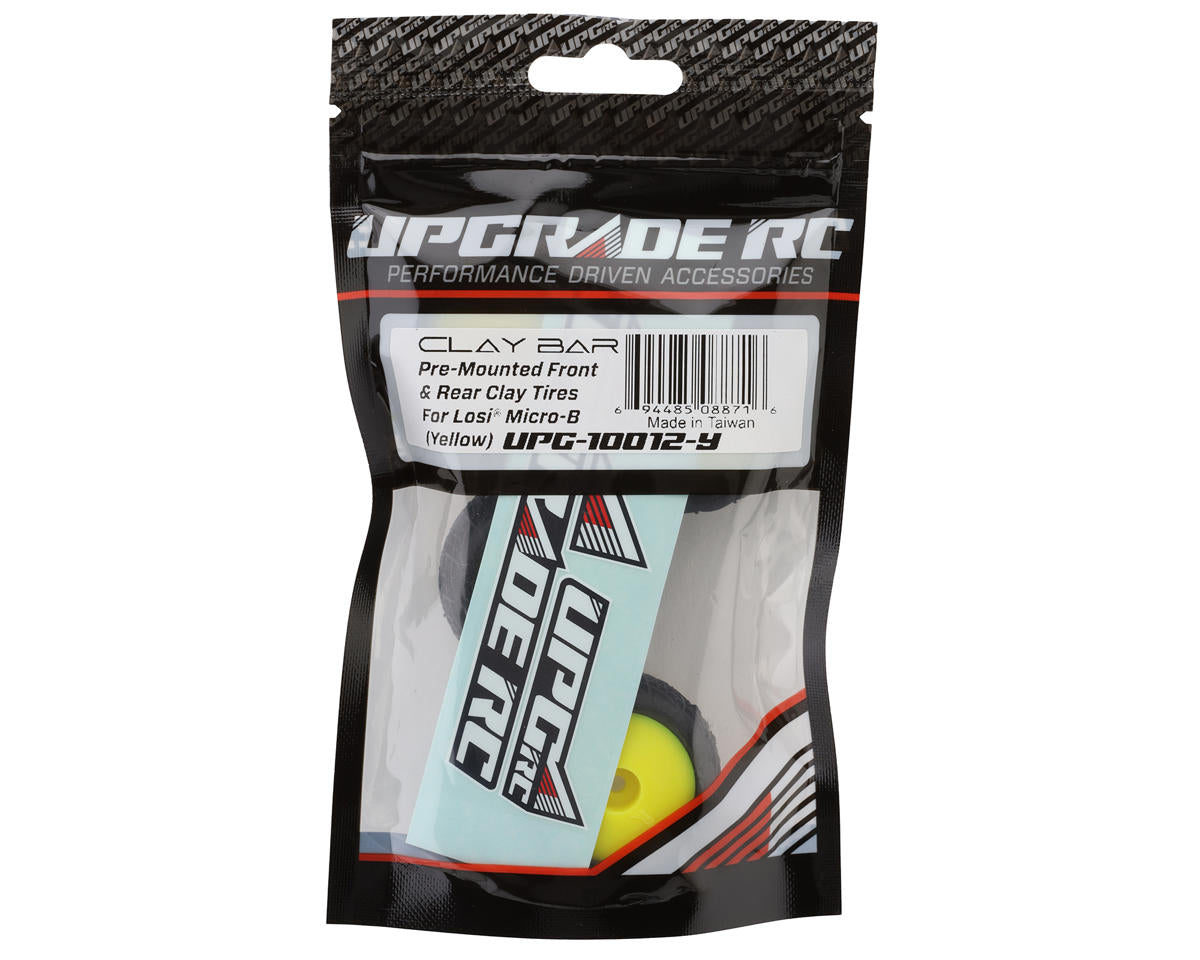 UpGrade RC Clay Bar Pre-Mounted Front and Rear Clay Tires for Losi® Micro-B™